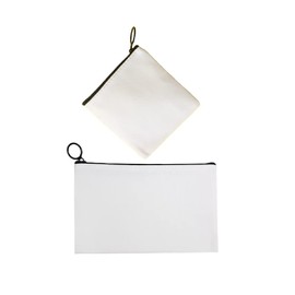 ZEN&TAO NUTFORD Premium Quality 12oz Canvas Accessory Pouches for Tote Bags Suitable for Coins, Cards, Notes, Cosmetics, Phones, Electronic Accessories, etc. (One Large and One Small)