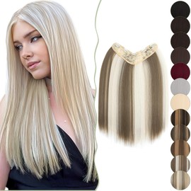 SEGO Extensions Like Real Hair, U-Shaped, 5 Wefts, Clip-In Hair Extensions, Hair Pieces, for Full Head, 45 cm, 160 g, # 620P60L
