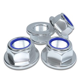 M8x1.25 Flange Lock Nut Hex 304 Stainless Steel Types ROARADE Serrated and Flat (M8x1.25 304 Lock Nut 25 PCS)