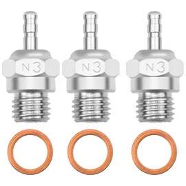 ShareGoo RC Glow Plug #3 N3 Medium Hot Spark Nitro Engine Parts 70117 for Traxxas Kyosho Redcat HPI HSP 1/8 1/10 RC Car Truck Buggy (3Pack)