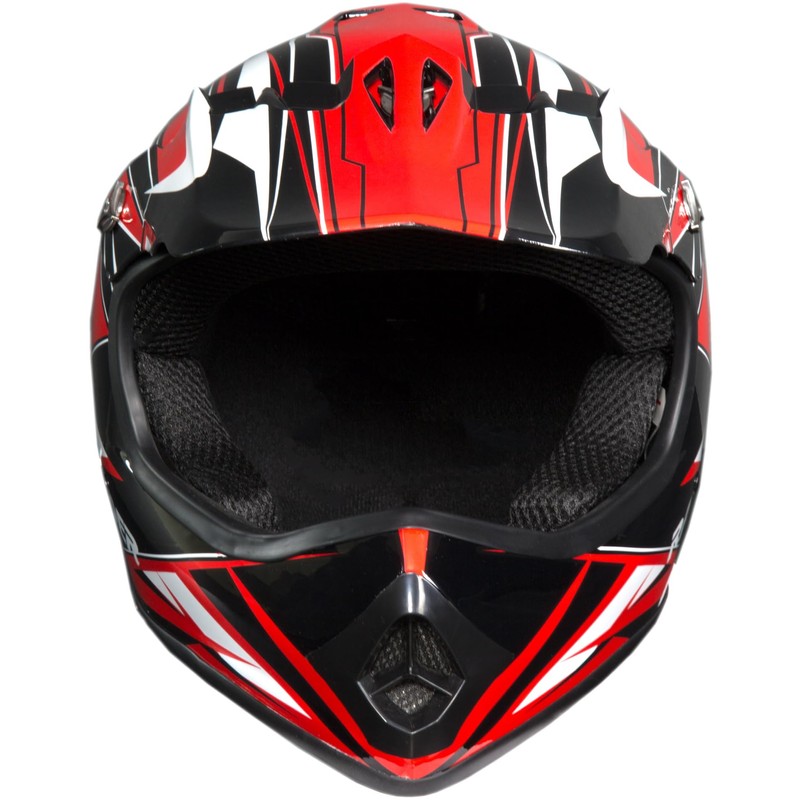 Raider 2131015 GX3 Unisex-Child MX Off-Road Helmet (Red, Youth Large)