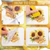 WANDIC 3PCS Bees Waterproof Decals Rub on Transfer Stickers,Sunflower Pattern
