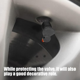 GOOTHX Tire Valve Stem Cap, 4 pcs Glow-in-The-Dark Cute Duckling Tire Valve Cap, Universal for Cars, Motorcycles, Trucks, and Bicycles (Black)