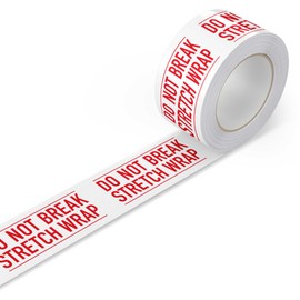 TULLIX Warning Label Tape for Shipping, Caution Packaging Tape Roll for Parcel, Package, Cardboard, Boxes, HotMelt Sealing Packing Printing Tape 2" x 110 Yard (per roll) (DO NOT Break)