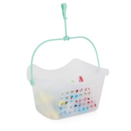 OurHouse Bucket with 24 Pegs, Grey, 1 Size