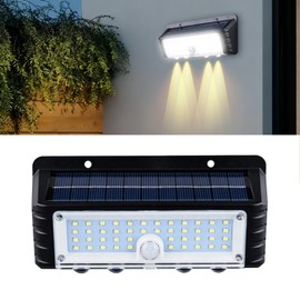 GooStryxen Solar Porch Lights Outdoor, Motion Sensor Outdoor Lights Solar Powered Wall Lamp, 44 LED Solar Light with 3 Modes,Waterproof, Solar Fence Lights for Porch, Yard, Garage, Entrance