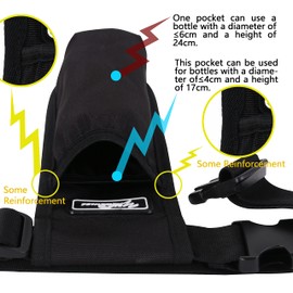 Bolsa para botella de masaje, funda para terapia de masaje, funda para loción de masaje, funda para aceite de masaje (Db1KD-Negro), Negro, 1 botella