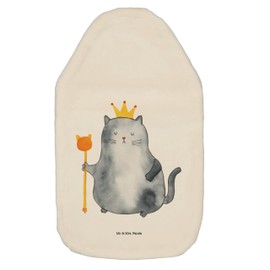 Mr. & Mrs. Panda Koenig Hot Water Bottle - Gift, Children's Hot Water Bottle, Pet, Meow, Family, Home, Cat Products, Queen, Heat Cushion, Cat Motifs, Crown, Hot Water Bottle with Cover