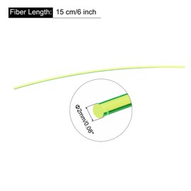 QUARKZMAN Replacement Fibre Optical Visor Rods 2 mm x 15 cm PMMA for Arches, Visors, Crafts, Art, Fluorescence, Green, Pack of 5