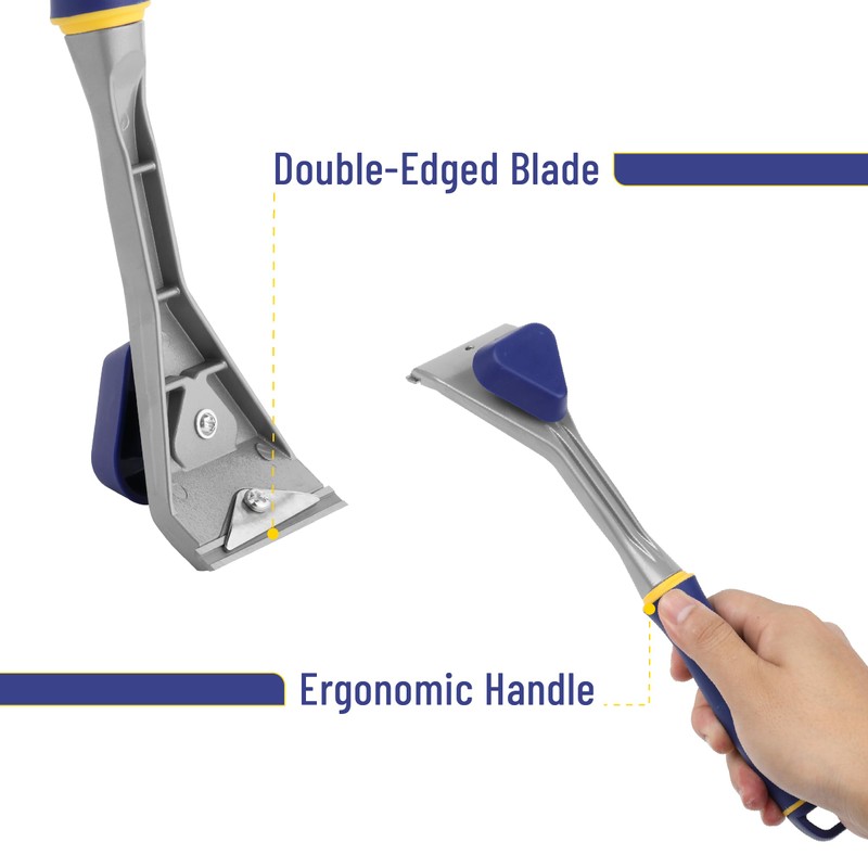 Bates- Carbide Scraper, 2.5", Double-Edged Tungsten Steel Blade, Paint Scraper