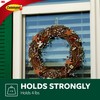 Large Clear Window Hook, with Outdoor Strips ,1 Count