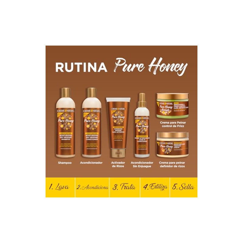 Creme Of Nature 7269128000 Pure Honey, Activador De Rizos 298Ml