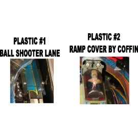 Williams Bram Stoker's Dracula Pinball Machine CLEAR 2 Piece COLORGUARD™ PURPLE Upgrade