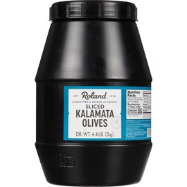 Roland Foods Sliced Kalamata Olives From Greece, Specialty Imported Food, 4.4 Pound, Pack of 1