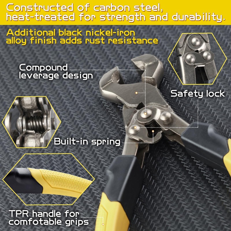 SPEEDWOX 9 Inch Compound Tile Nippers Tile Cutting Pliers Cutter