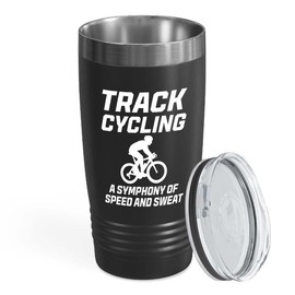 Track Bicycle Racing Black Edition Viking Tumbler 20oz - Track Cycling - Bike Lover Mountain Biker Road Racer Sport Trails Bicycle Wheelie Rider Track Gymnast