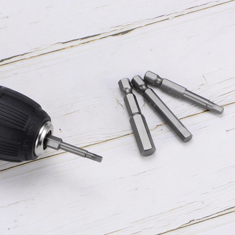 sourcing map 10pcs H4 Hex Screwdriver Bit 1/4" Hex Shank