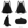 Eiyye Woven Straw Backpack for Women Paper Rope Drawstring Backpack