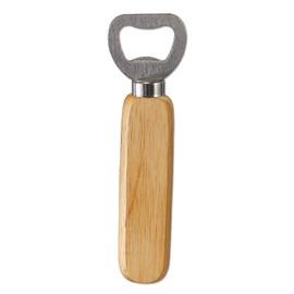 Borussia Dortmund Unisex BVB Flaskeåbner Med Træhåndtag Bottle Opener, Wood, Grey, 10 cm EU