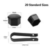 LICQIC 21 mm wheel nut covers, 20 Pcs car wheel