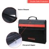 Fireproof Document Bag Large Capacity Waterproof Safe File Storage Organizer
