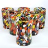 MexHandcraft Confetti Carnival 14 oz Drinking Glasses (set of 6),