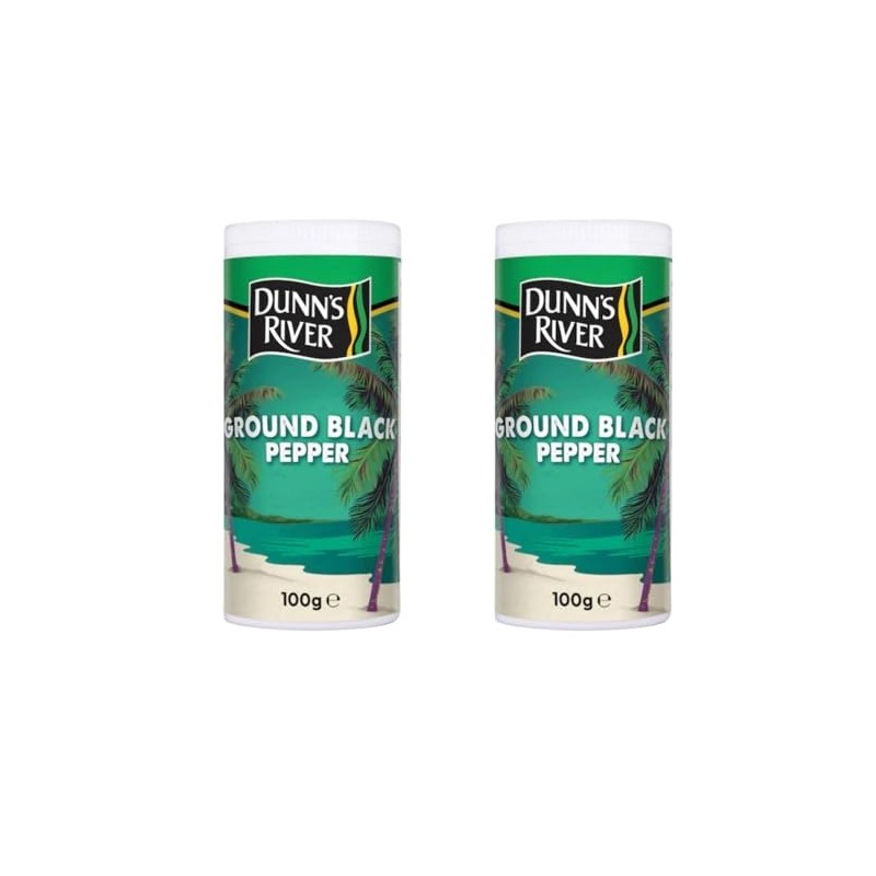 Dunns River Ground Black Pepper, 100g, Pack of 2