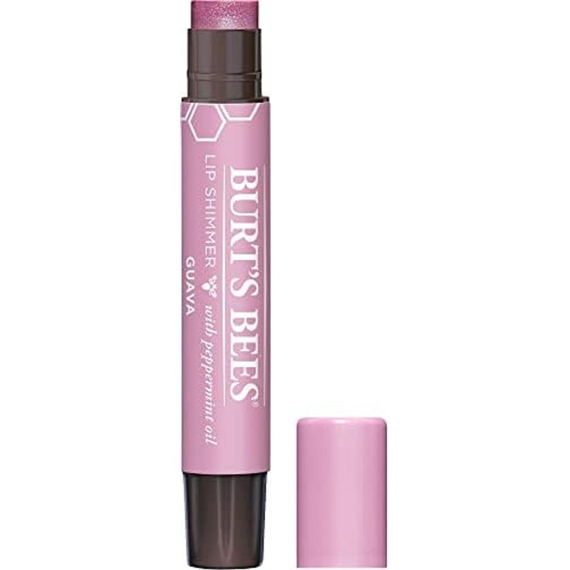 Burt's Bees Lip Shimmer, Guava, 2.7 ml Tubes (Pack of 4)