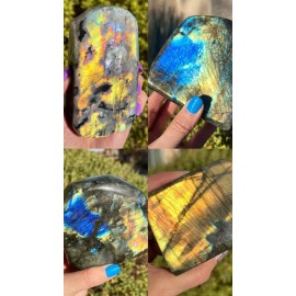 Labradorite Flashy Rainbow Labradorite Freeform, Polished Labradorite Crystal