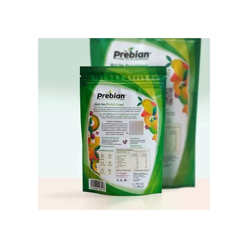 Prebian Prebiótios 450 Probióticos Fibra Vegano Azúcar