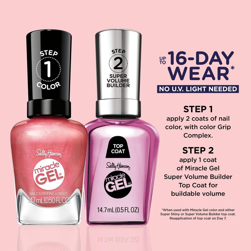 Sally Hansen Miracle Gel Supercharged Pinks, Go Hard or Glow