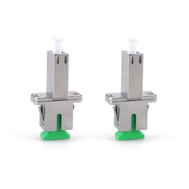 Pack of 2 Fibre Optic Adapter, SC/APC Female to LC/APC Male Singlemode, LC to SC Adapter, for Durable and Fast Fibre Optic Coupling