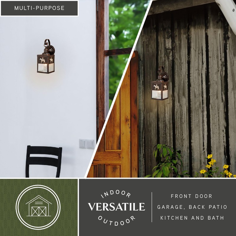 VAXCEL Trail 13 in. H 1-Light Burnished Bronze Rustic Cowboy