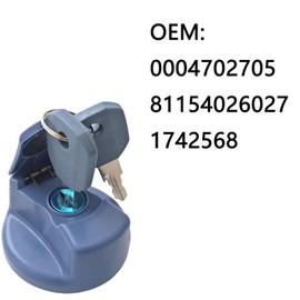 GIONAR 40mm Locking Adblue Tank Cap, Fits Mercedes, DAF, MAN, Secure Fuel Tank Cap Replacement with Dual Lock & 2 Keys, Compatible with A0004702705, A0004701805 for Trucks & Cars