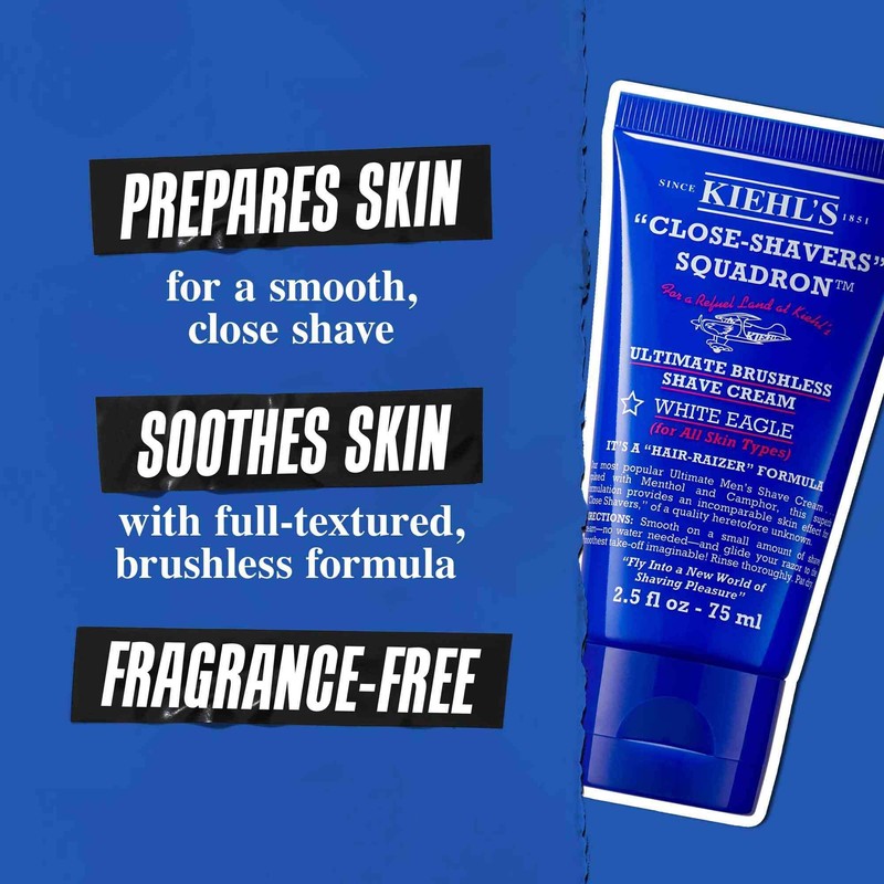 Kiehl's Ultimate Brushless Shave Cream with Menthol White Eagle, for