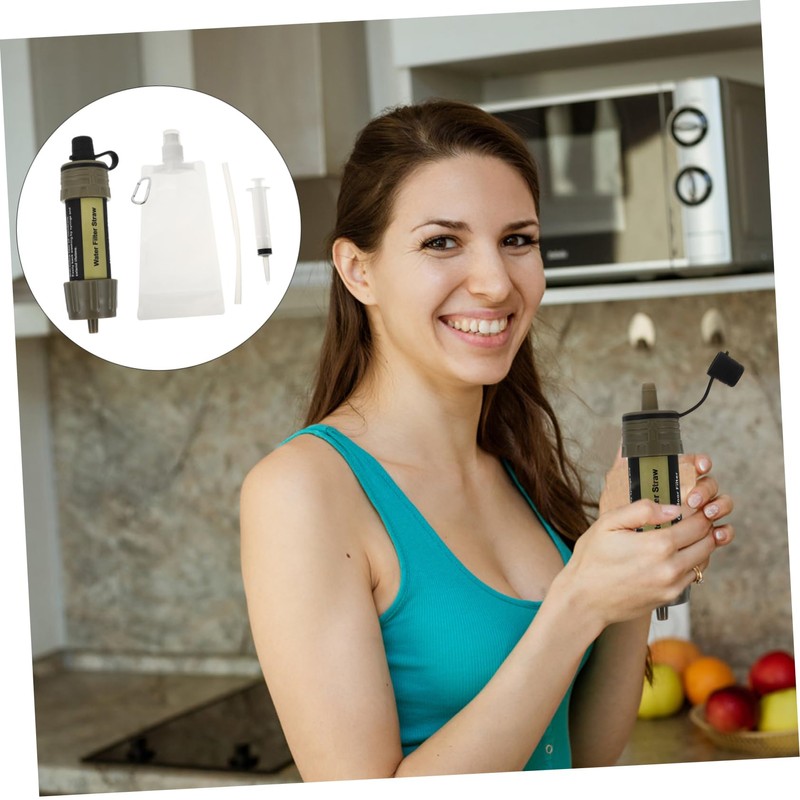 Kisangel Abs Portable Water Purifier Outdoor Water Filter Camping Safe