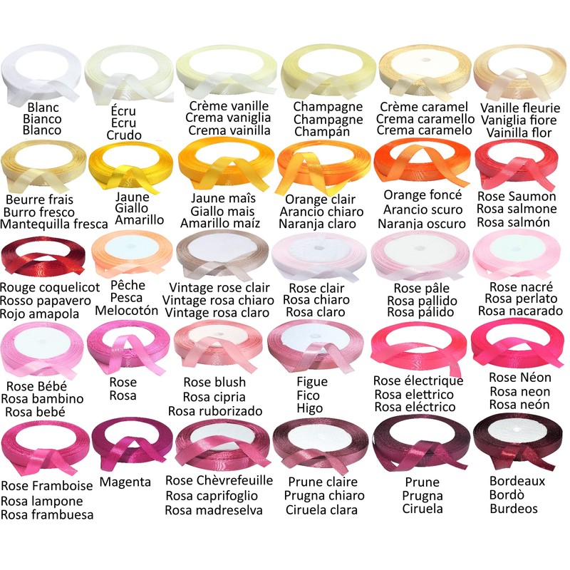 AERZETIX - C50185 - Satin Ribbon Decorative Shiny Fine -