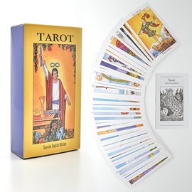 Tarot Rider, Baraja de Tarot En Español, Tarot Rider Waite, Rider Cartas de Tarot, 78 Cartas, 22 Arcanos Mayores, 56 Arcanos Menores Ideal para Principiantes (Español)