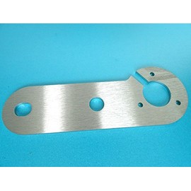 The Tuning Shop Stainless Steel 4mm Single Tow Bar Mounting Plate for 7 Pin or 14 Pin Socket