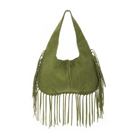 Emprier vintage Fringe Shoulder Bags for Women Western Hobo Handbags Vegan Faux Suede Leather Tassel Purse