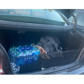 EACCESSORIES EA Trunk Organizer Cargo Net for Lexus LS500 LS500h 2018-2023 – Envelope Style Cargo Net for Sedan - Premium Mesh Car Trunk Organizer Vehicle Carrier Storage-Compatible with LS500 LS500h