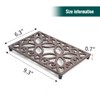 Sungmor Rectangle Cast Iron Trivets, 9.4 x 6.3 Inch Metal