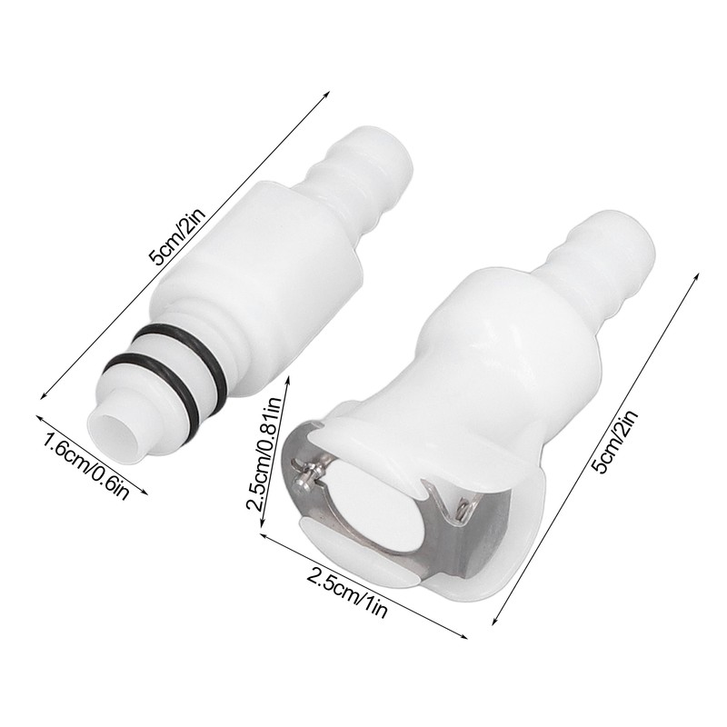 Plastic Hose Quick Connector 5/16 Tube with Shut Off Food