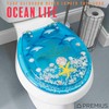 Polyresin Ocean Life Dolphins Toilet Seat By PREMIUS, Standard Round,