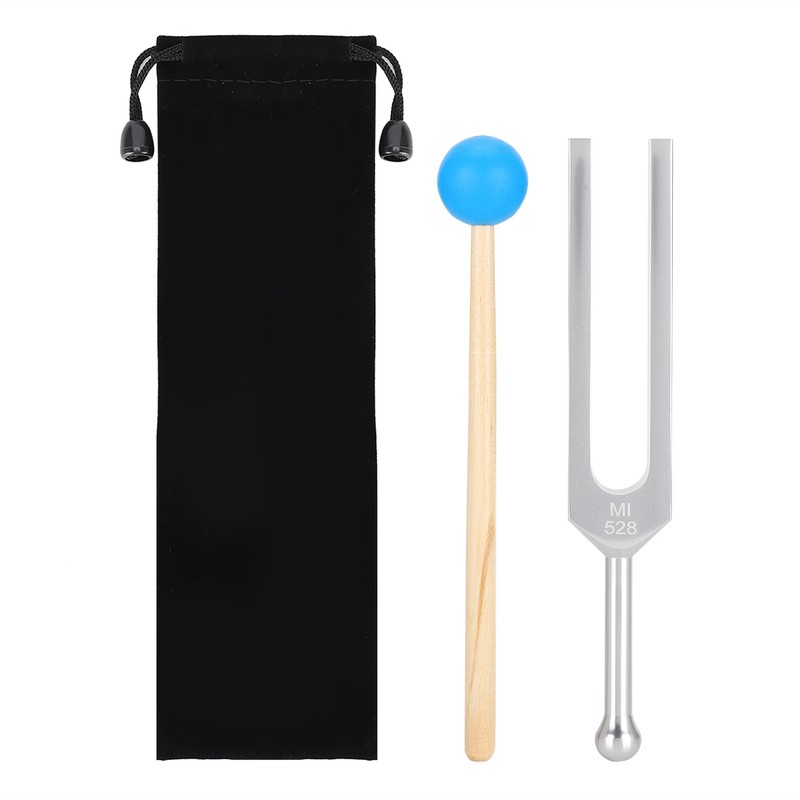 528HZ Aluminum Alloy Tuning Fork Wood Hammer Sound Healing Therapy