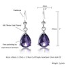 RIZILIA Dangle Drop Pierced Earrings with Pear Cut CZ [Simulated