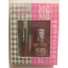 Maybelline Wet Shine Diamonds Lip Gloss MAUVY ROCK WITH BONUS MATCHING NAIL