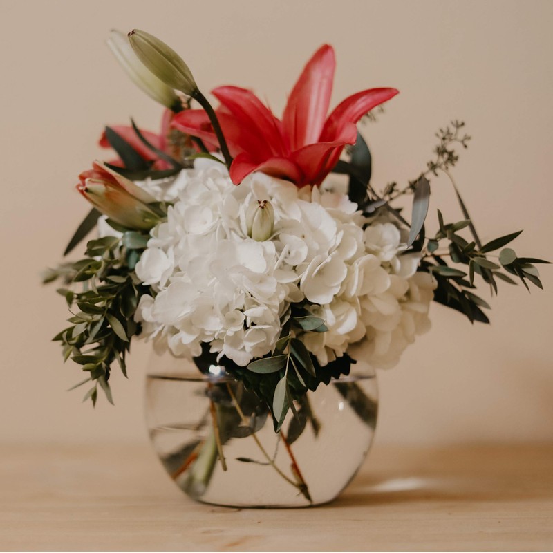 WGV Bowl Glass Vase Bulk, Diameter 8", Height 6", Open