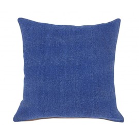20 X 20 Classic Blue 100% Cotton Zippered Pillow