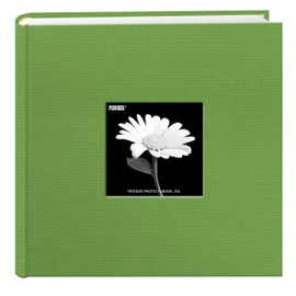 Fabric Frame Cover Photo Album 200 Pockets Hold 4x6 Photos, Citrus Green